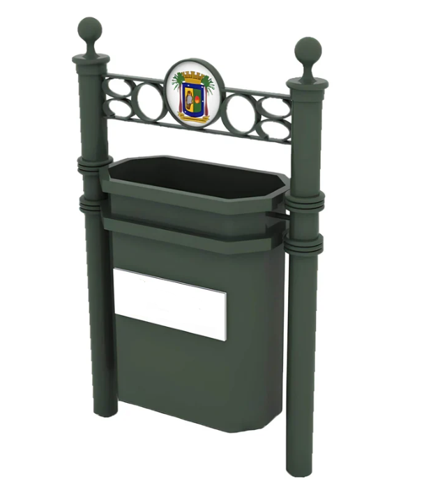 Contenedor Metálico Decorativo para Plazas