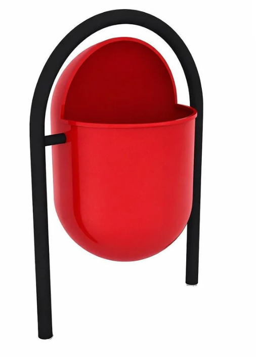 Basurero Capsular Urbano rojo