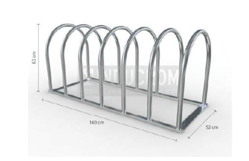 bicicletero acero inoxidable 140 cm 
