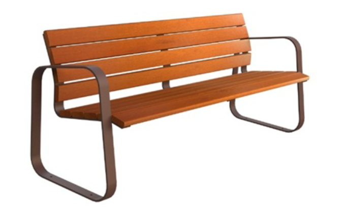 banca acero madera pvc reciclado