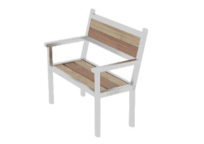 silla inclusiva con apoya brazos y respaldo