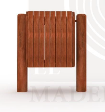 basurero madera